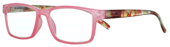 Das Bild zeigt die Fertiglesebrille 04881 von der Marke Abele Optik in hellem Frühlings-Pink.