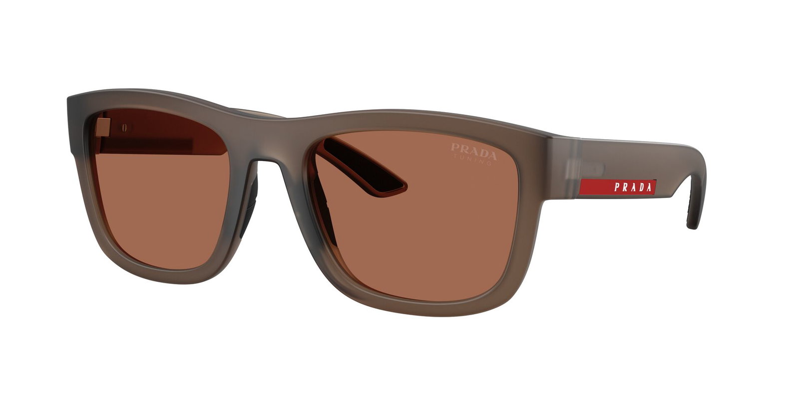 Prada Linea Rossa Sonnenbrille 0PS 01ZS für Herren in braun transparent