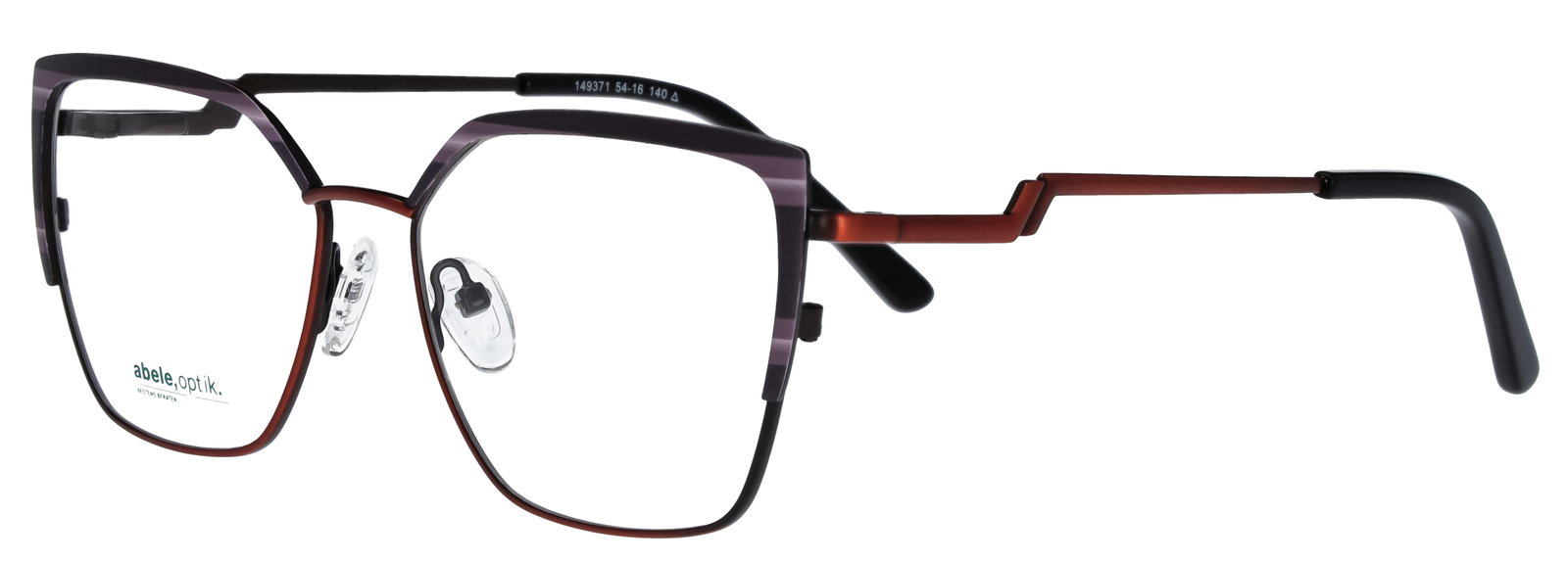 abele optik Brille für Damen in dunkelrot matt/lila 149371
