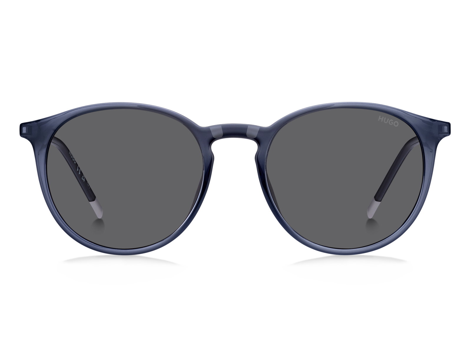 Das Bild zeigt die Sonnenbrille HG1286/S B88 von der Marke Hugo in blau/silber.