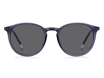 Das Bild zeigt die Sonnenbrille HG1286/S B88 von der Marke Hugo in blau/silber.