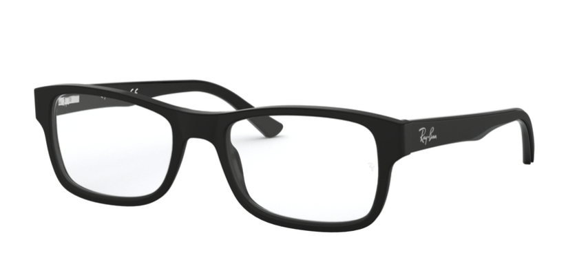 Ray Ban eckige Herrenbrille in Schwarz aus Kunststoff RX5268 5119 52