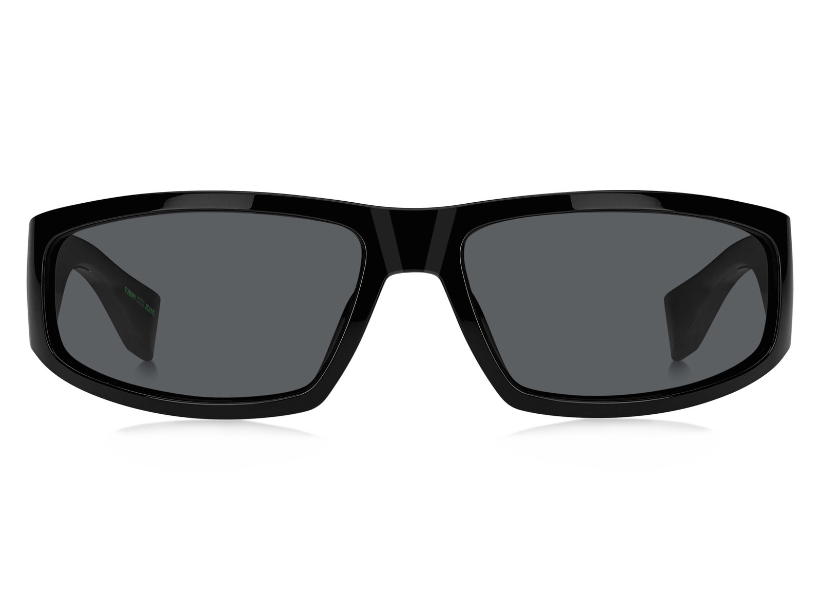 Das Bild zeigt die schmale Sonnenbrille TJ 0094/S 807 für Herren von der Marke Tommy Hilfiger in schwarz von vorne