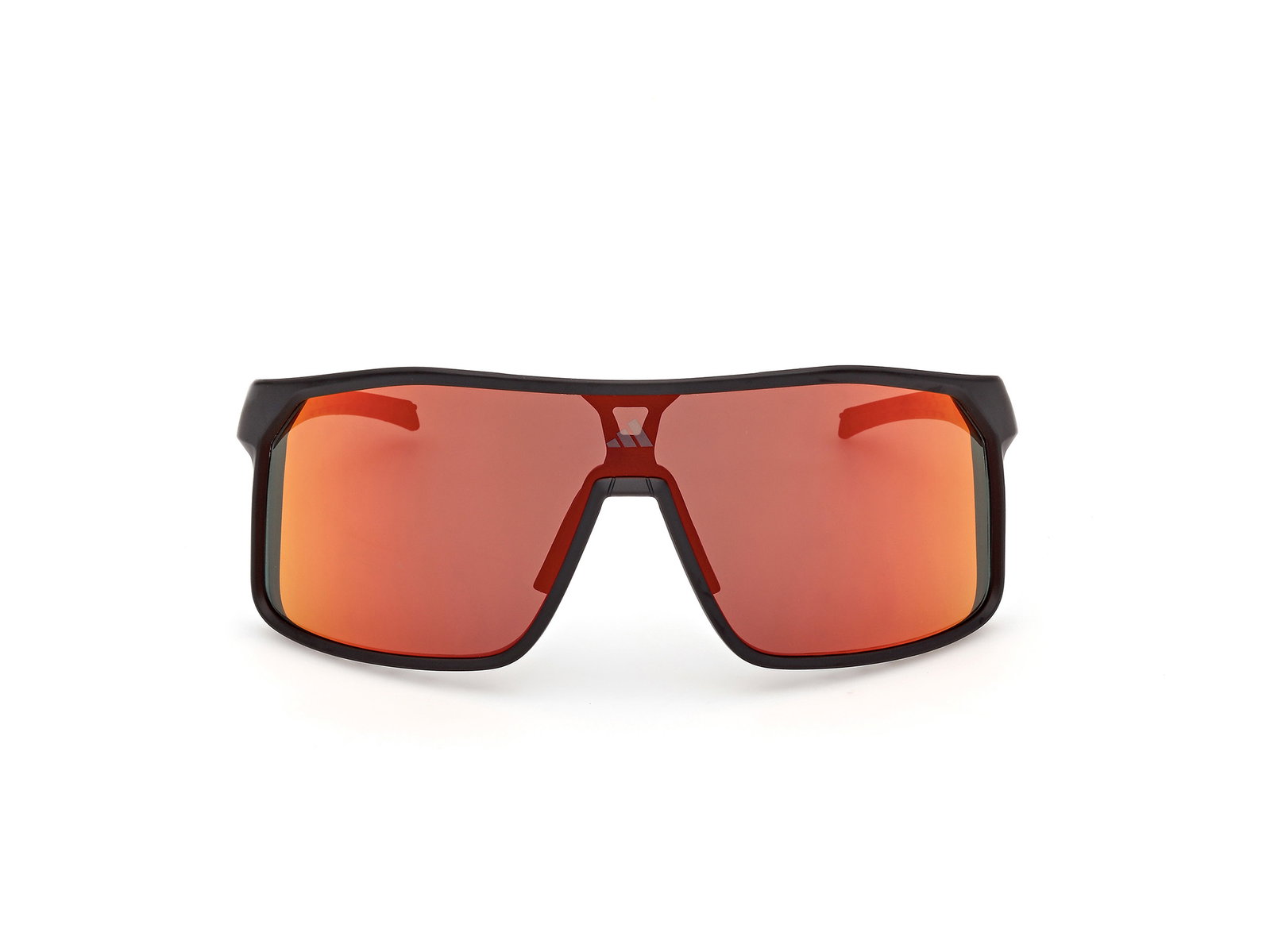 Das Bild zeigt die Adidas Sport Sonnenbrille Alkator SP0124 in schwarz von vorne.