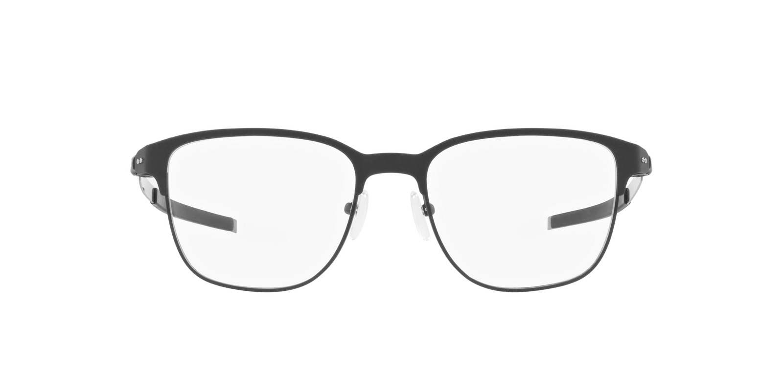 Das Bild zeigt die quadratische Brille OX3248 324801 für Herren von der Marke Oakley in schwarz von vorne