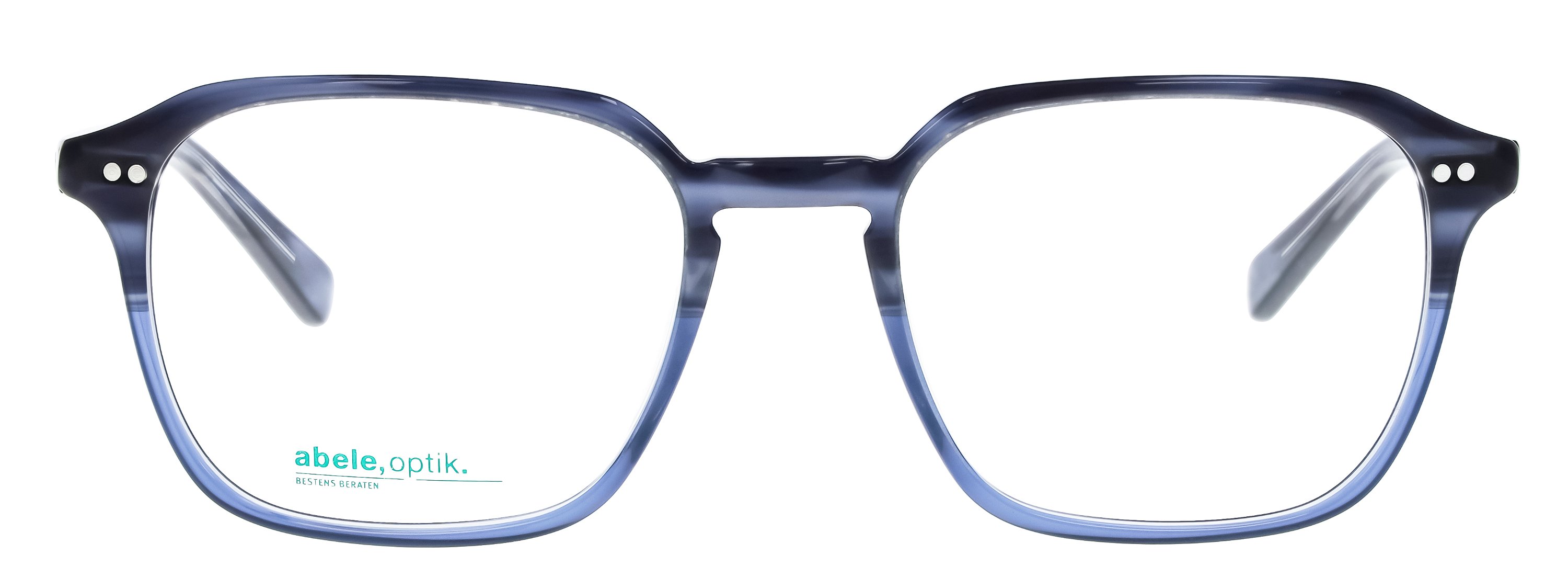 Das Bild zeigt die Korrektionsbrille 148531 von der Marke Abele Optik in grau-blau.