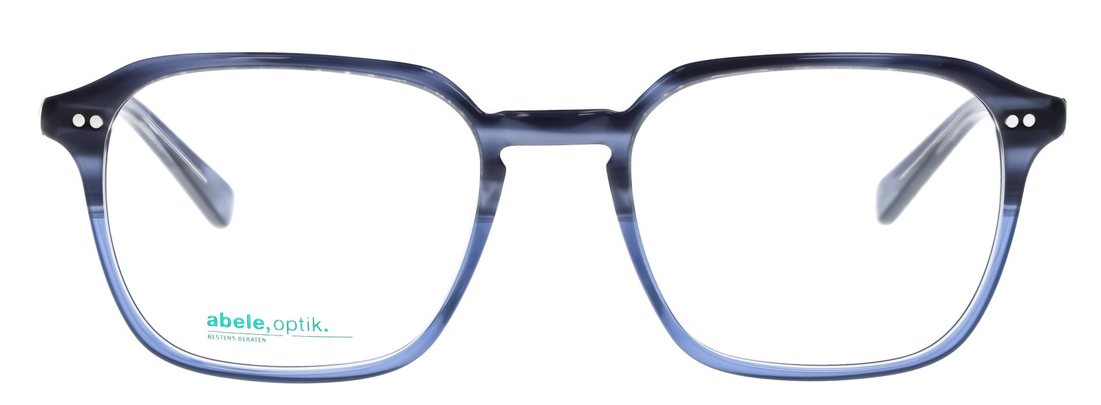 Das Bild zeigt die Korrektionsbrille 148531 von der Marke Abele Optik in grau-blau.
