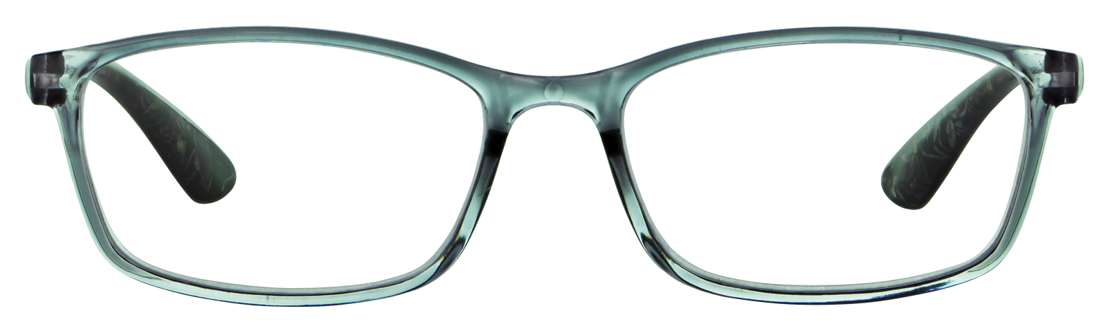 Das Bild zeigt die Fertiglesebrille 04861 von der Marke Abele Optik in transparentem grau.