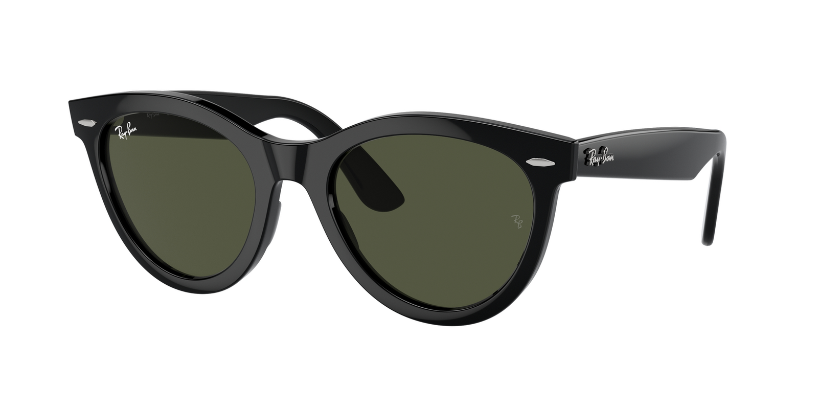 Das Bild zeigt die Browline-Sonnenbrille Wayfarer RB2241 von der Marke Ray Ban in schwarz von vorne