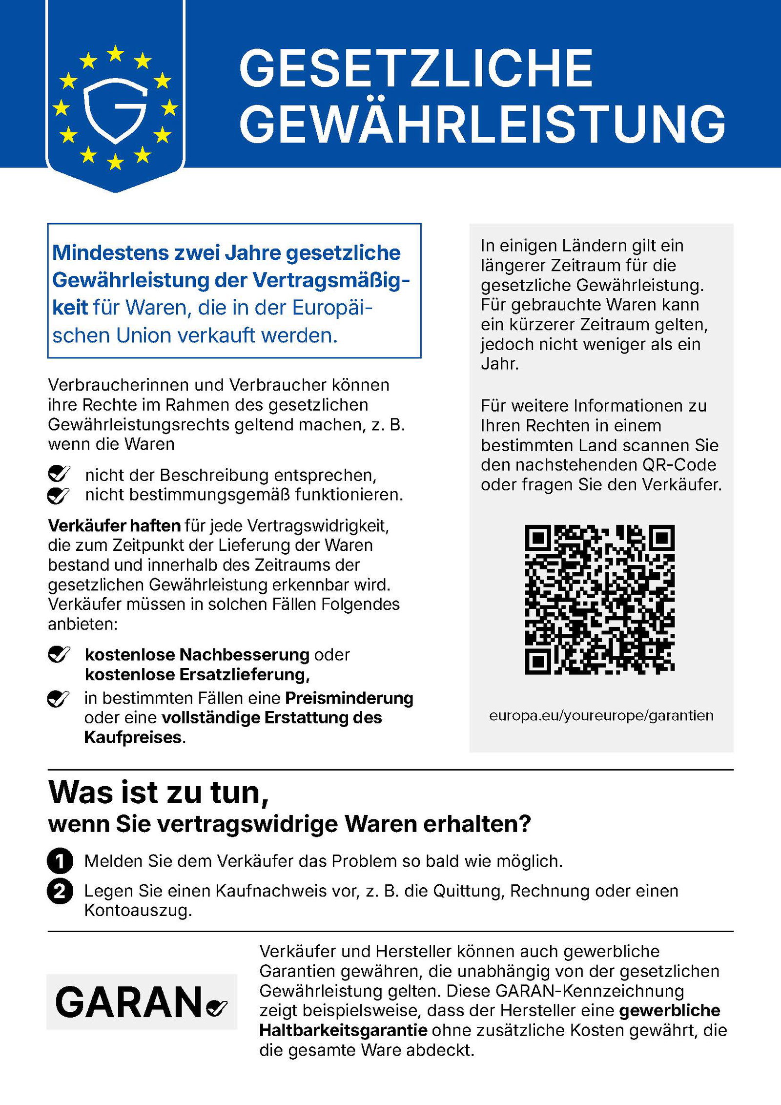 Informations-Text-Gewaehrleistung