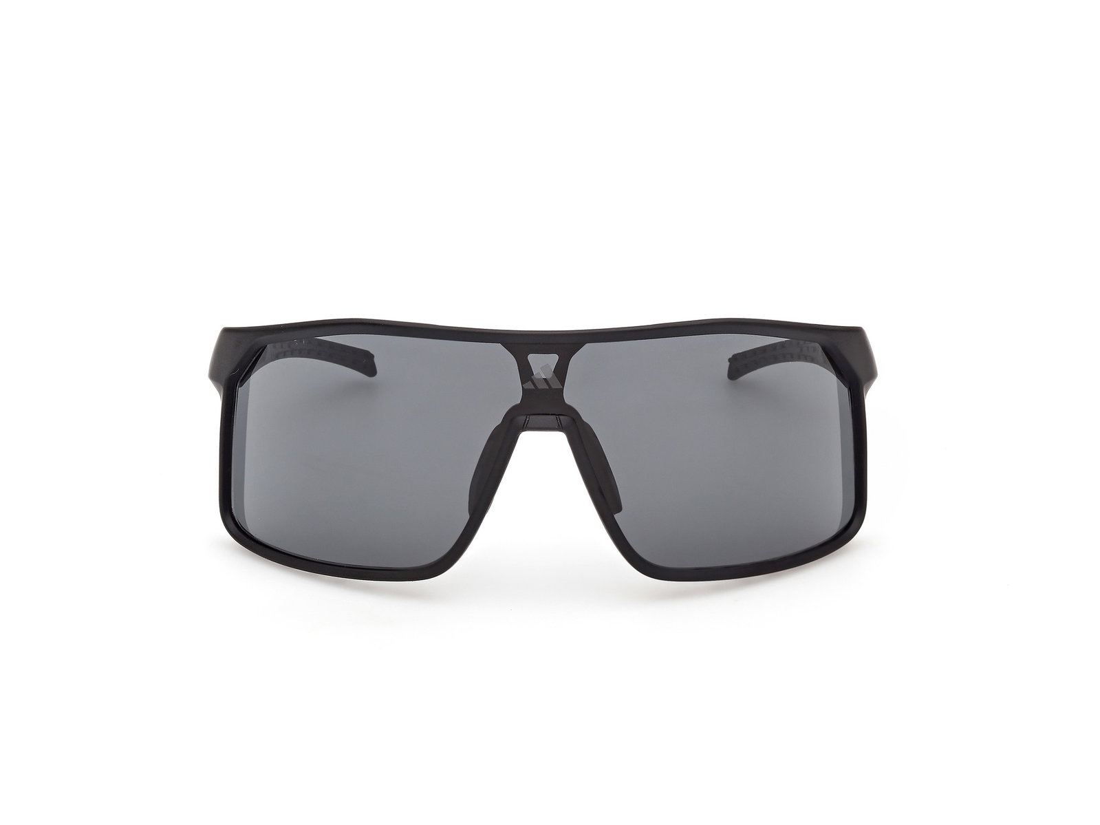 Das Bild zeigt die Adidas Sport Sonnenbrille Alkator SP0124 in matt schwarz von vorne.