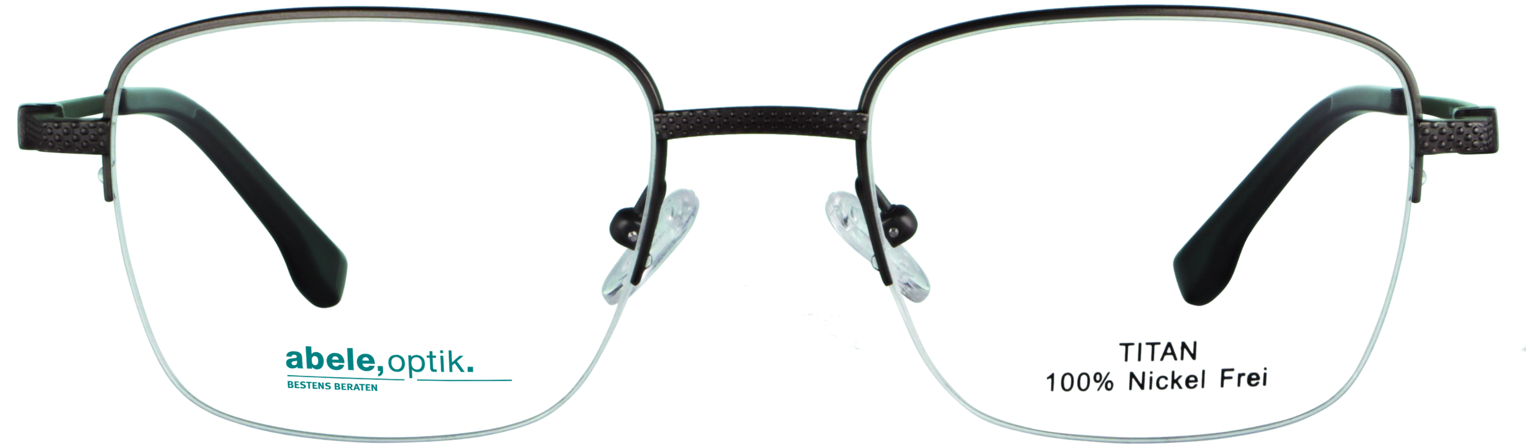 Das Bild zeigt die Korrektionsbrille 143521 von der Marke Abele Optik in schwarz matt.