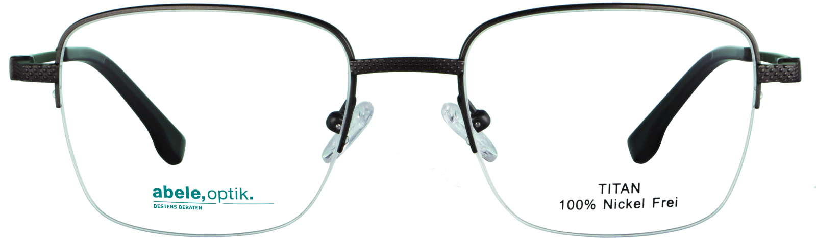 Das Bild zeigt die Korrektionsbrille 143521 von der Marke Abele Optik in schwarz matt.
