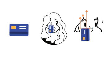 Dargestellt ist der Zahlungsprozess mithilfe einer Kreditkarte