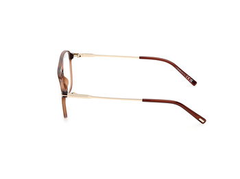 Das Bild zeigt die Korrektionsbrille FT5874-B 048 von der Marke Tom Ford in dunkelbraun/gold.