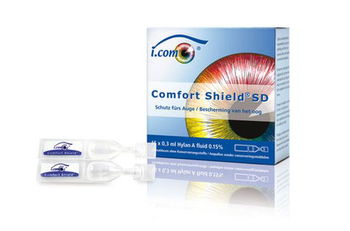 Das Bild zeigt die Comfort Shield Ampulle von i.Com.