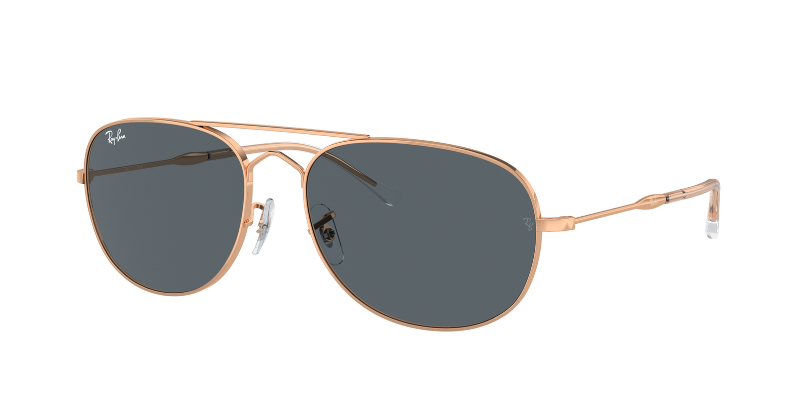 Das Bild zeigt die Pilotensonnenbrille Bain Bridge RB3735 für Herren von der Marke Ray Ban in rotgold gold von vorne