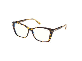 Das Bild zeigt die Korrektionsbrille FT5893-B 055 von der Marke Tom Ford in gold/havanna.