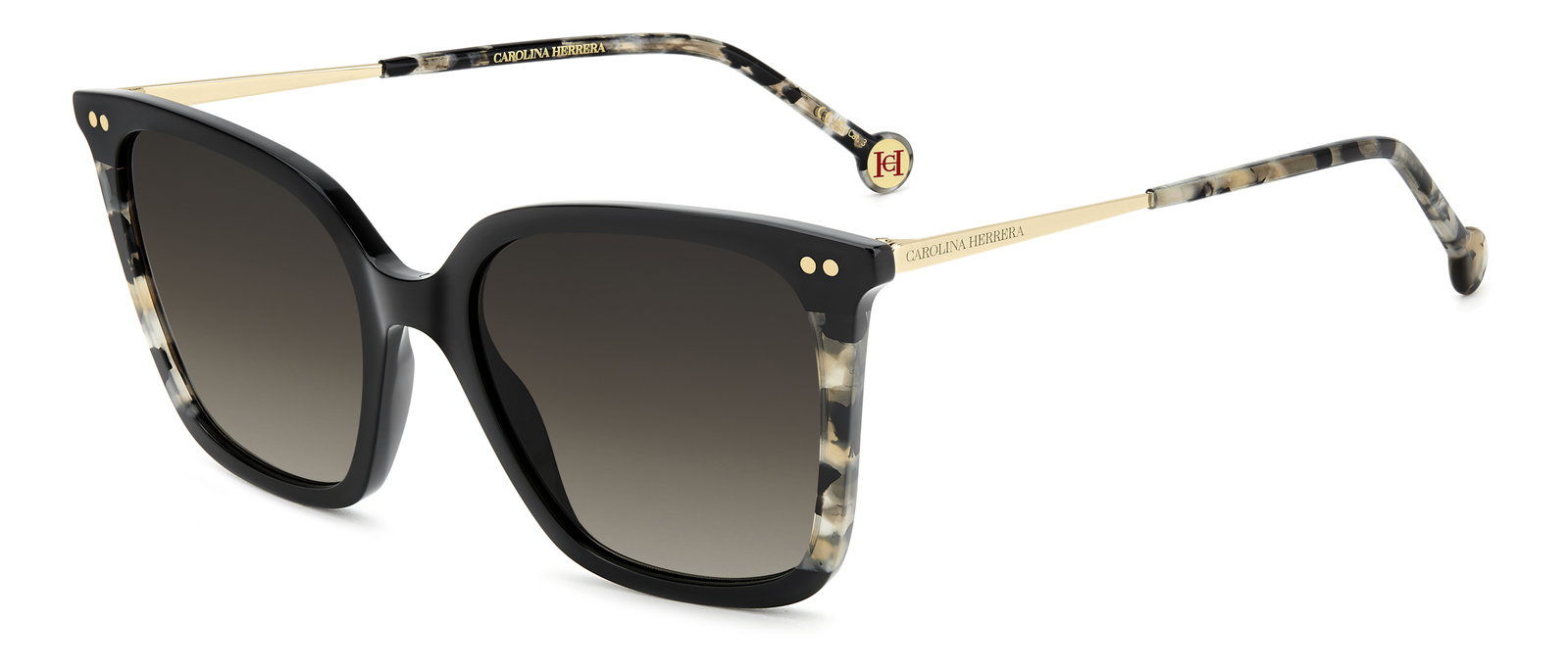 Das Bild zeigt die Sonnenbrille HER 0292/S von der Marke Carolina Herrera in Schwarz/Havanna.
