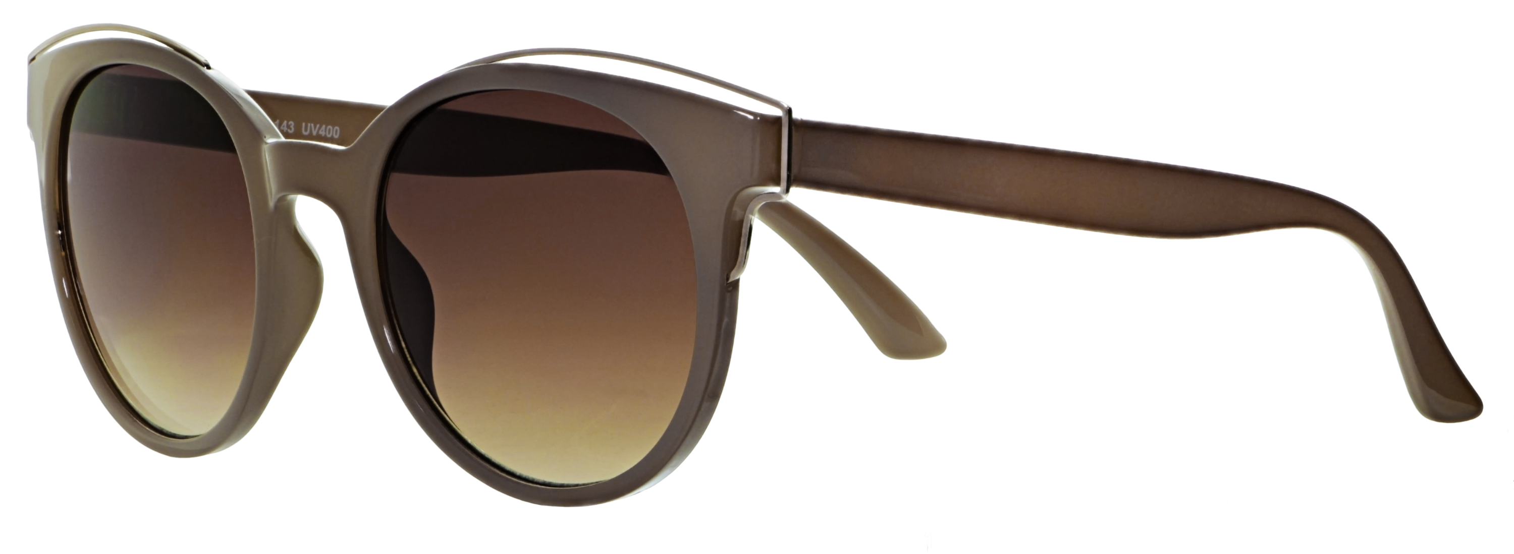 abele optik Sonnenbrille für Damen in Beige / Gold & Rund 718041