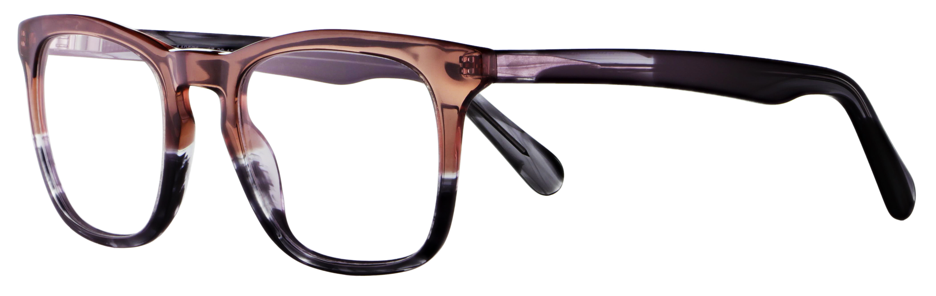 Das Bild zeigt die Korrektionsbrille 140501 von der Marke Abele Optik in rot / grau transparent.