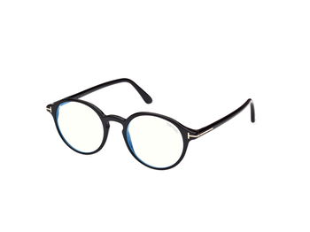Das Bild zeigt die Korrektionsbrille FT5867-B 001 von der Marke Tom Ford in schwarz.