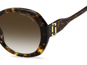 Das Bild zeigt die Sonnenbrille EZ5287 035 von der Marke Marc Jacobs in Havanna.