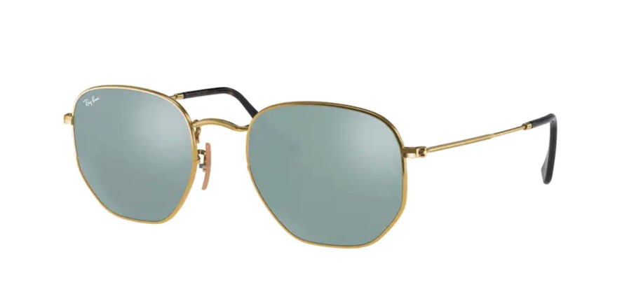 Ray Ban Damen Sonnenbrille in Gold & Eckig RB3548N 001/30 51