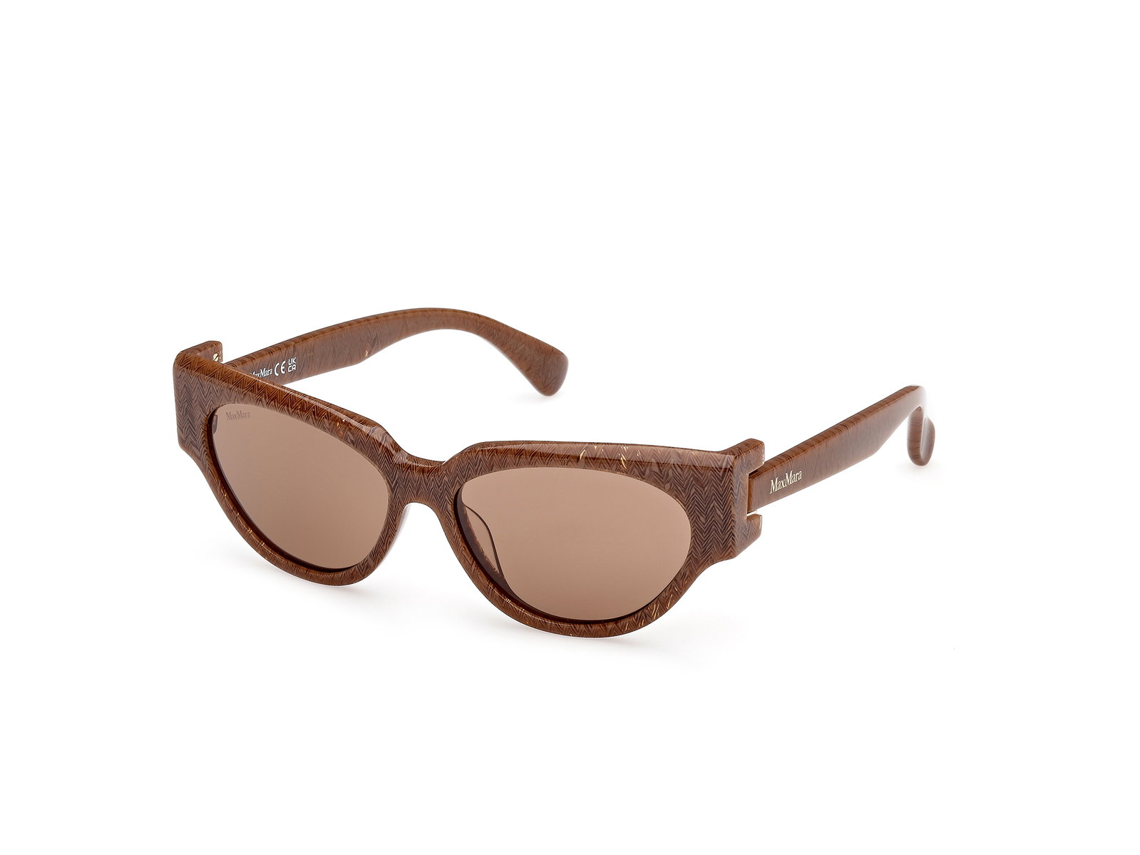 Max Mara Sonnenbrille CLIP1 für Damen in Braun gemustert MM0139 56E