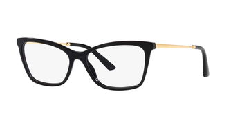 Das Bild zeigt die Korrektionsbrille DG3347 501 von der Marke D&G in schwarz.