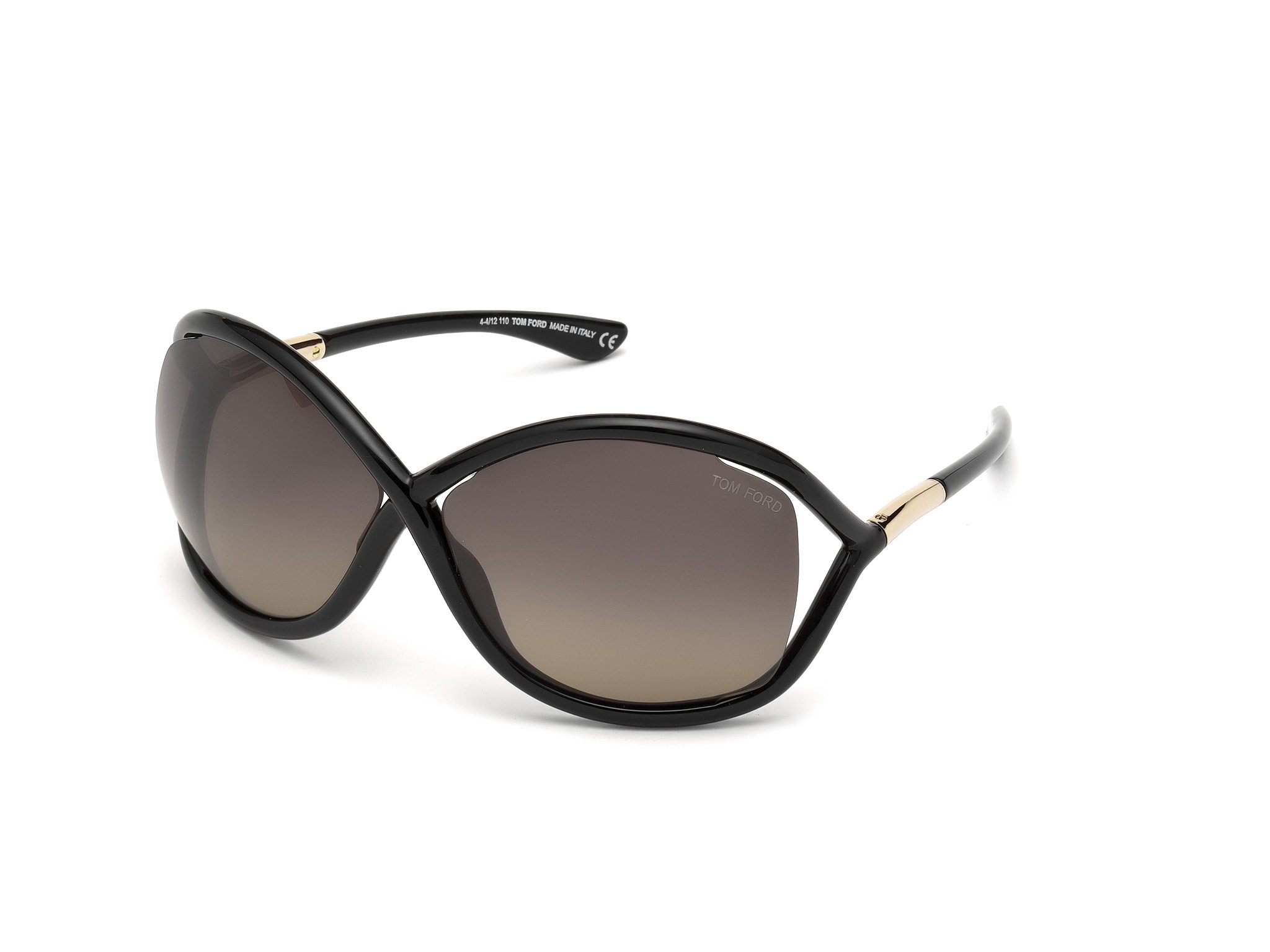 Das Bild zeigt die Sonnenbrille Whitney FT0009 von der Marke Tom Ford in schwarz