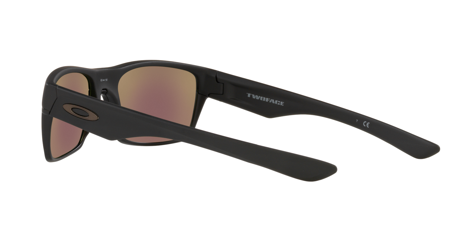 Das Bild zeigt die quadratische Sonnenbrille OO9189 918946 Twoface für Herren von der Marke Oakley in matt schwarz seitlich