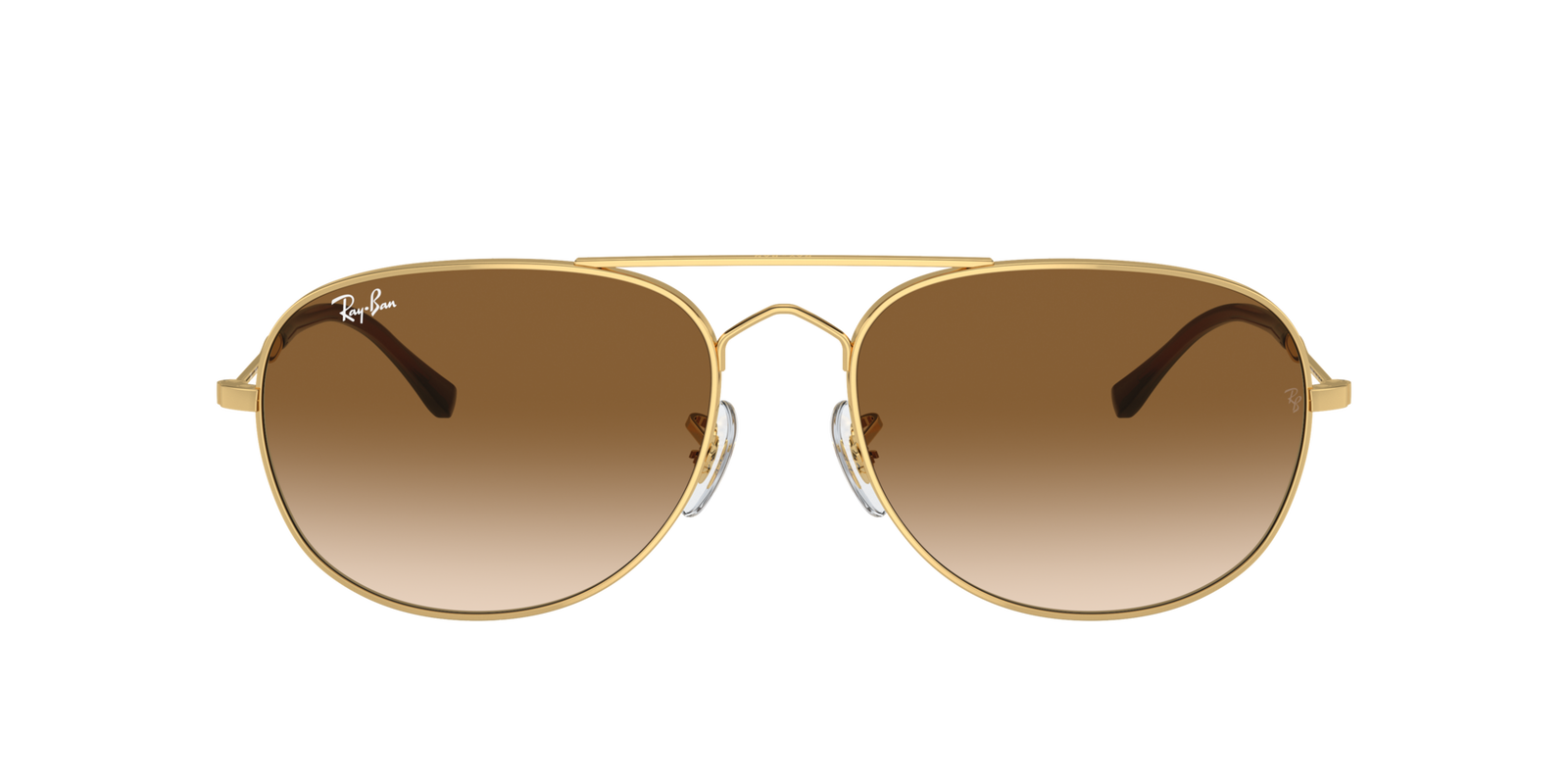 Das Bild zeigt die Pilotensonnenbrille Bain Bridge RB3735 für Herren von der Marke Ray Ban in gold von vorne