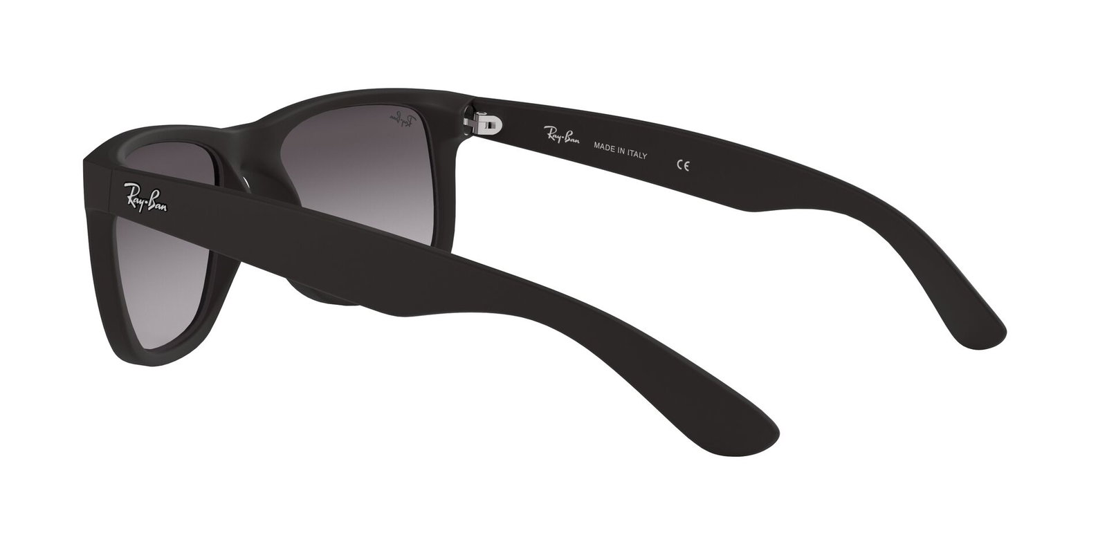 Das Bild zeigt die Sonnenbrille RB4165 601/8G von der Marke Ray-Ban in schwarz seitlich von hinten.