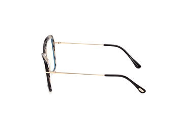 Das Bild zeigt die Korrektionsbrille FT5882-B 005 von der Marke Tom Ford in schwarz/rose gold.