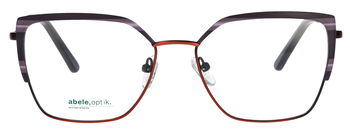 Das Bild zeigt die Brille 149371 von der Marke Abele Optik in dunkelrot matt