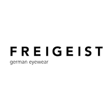 Das Bild zeigt das Logo der Marke Freigeist german eyewear in schwarz-weiß.
