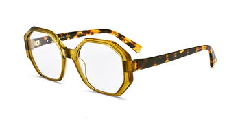 Das Bild zeigt die Korrektionsbrille ANEMON YWHV YWHV von der Marke Etnia Barcelona in gelb transparent.