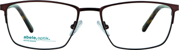 Das Bild zeigt die Korrektionsbrille 142151 von der Marke Abele Optik in braun matt / Bügel: havanna.