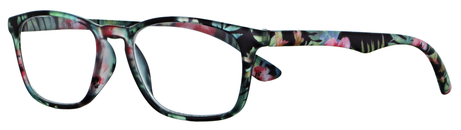 Fertiglesebrille 04901 Hawaiiblumen-Print matt