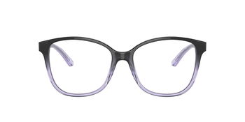 Das Bild zeigt die Korrektionsbrille RL6222 von der Marke Ralph Lauren in Schwarz/Blau transparent.