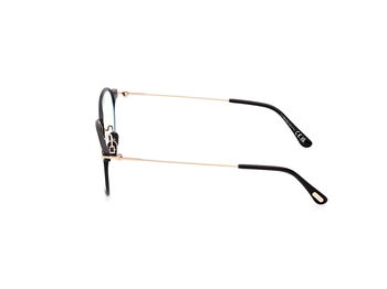 Das Bild zeigt die Korrektionsbrille FT5866-B 002 von der Marke Tom Ford in schwarz/rose gold.