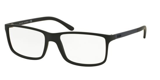 Das Bild zeigt die Korrektionsbrille PH2126 5505 von der Marke Polo in schwarz matt.