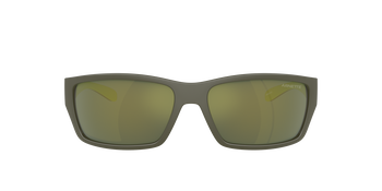 Das Bild zeigt die Sonnenbrille AN4336 28546R von der Marke Arnette in grau/gelb.