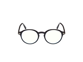 Das Bild zeigt die Korrektionsbrille FT5867-B 001 von der Marke Tom Ford in schwarz.