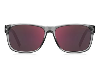 Das Bild zeigt die Sonnenbrille HG1260/S 268 von der Marke Hugo in grau/rot.