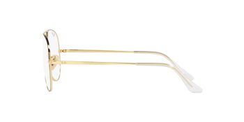 Das Bild zeigt die Korrektionsbrille RX6489 2890 von der Marke Ray-Ban in Gold/Schwarz.