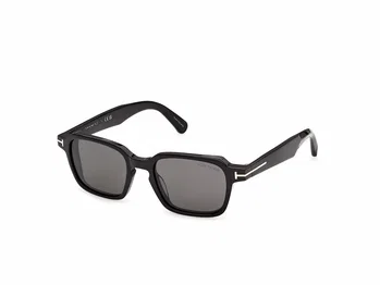  Tom Ford Sonnenbrille Ezra-02 in glänzend schwarz  FT1359 01A 50