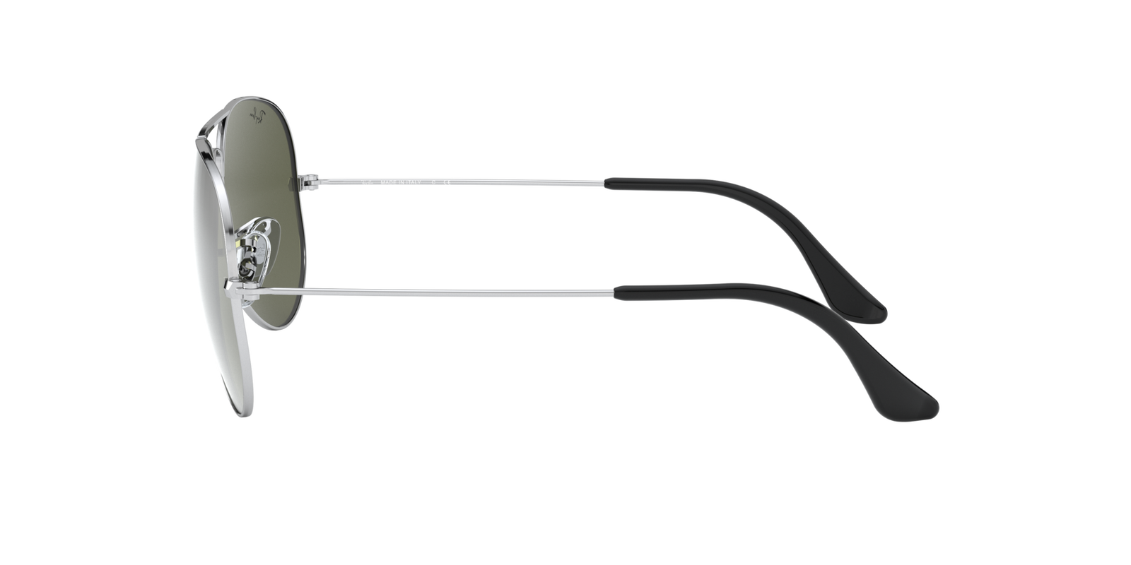 Das Bild zeigt die Pilotensonnenbrille RB3025 W3275 55 für Herren von der Marke Ray-Ban in grau seitlich