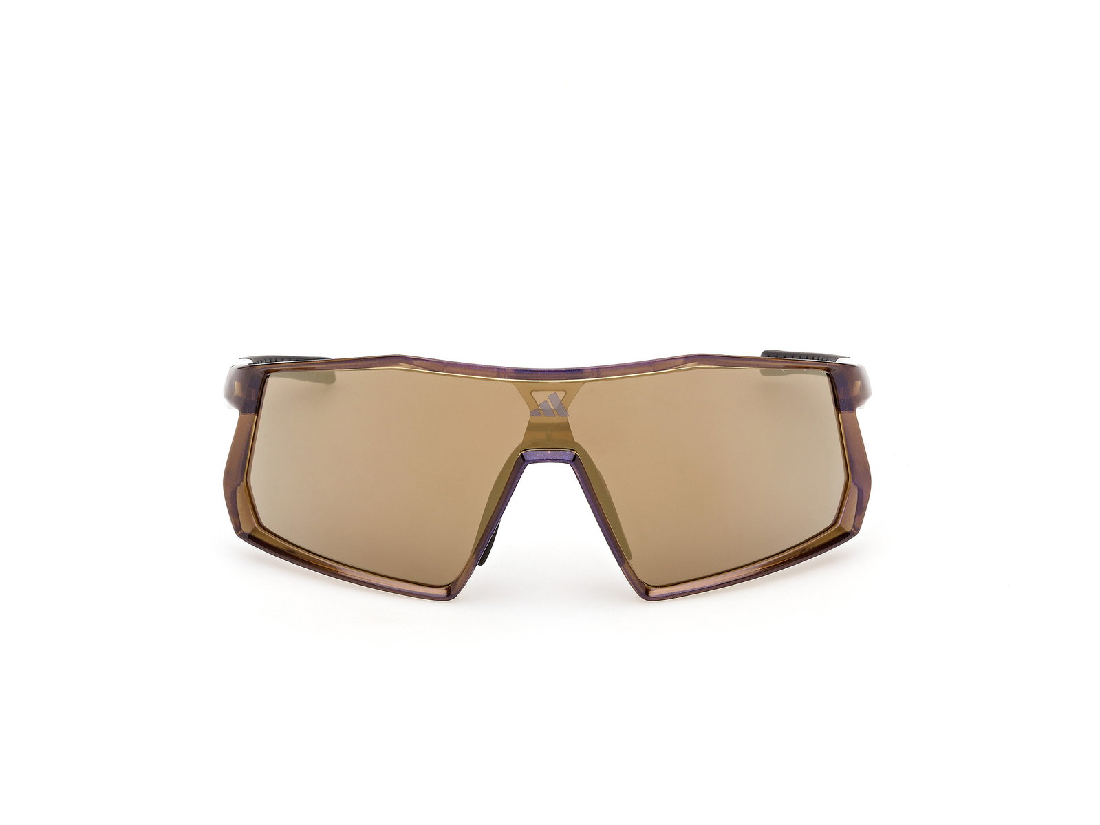 Das Bild zeigt die Adidas Sport Sonnenbrille Kentro SP0123 in hellbraun von vorne.